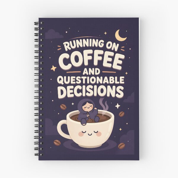 Item preview, Coffee and Questionable Decisions Illustration designed and sold by NEOCHRONOS.