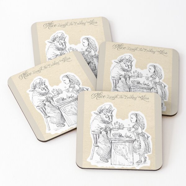 Item preview, Alice Through the Looking-Glass - Alice And The Lady Sheep (ink drawing by ACCI) designed and sold by VanyssaGraphics.