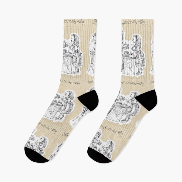 Item preview, Alice Through the Looking-Glass - Alice And The Lady Sheep (ink drawing by ACCI) designed and sold by VanyssaGraphics.