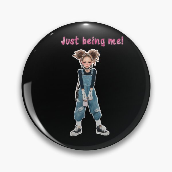 Item preview, Just Being Me | Edgy Girl in Denim Overalls Streetwear designed and sold by StudioNoRule.