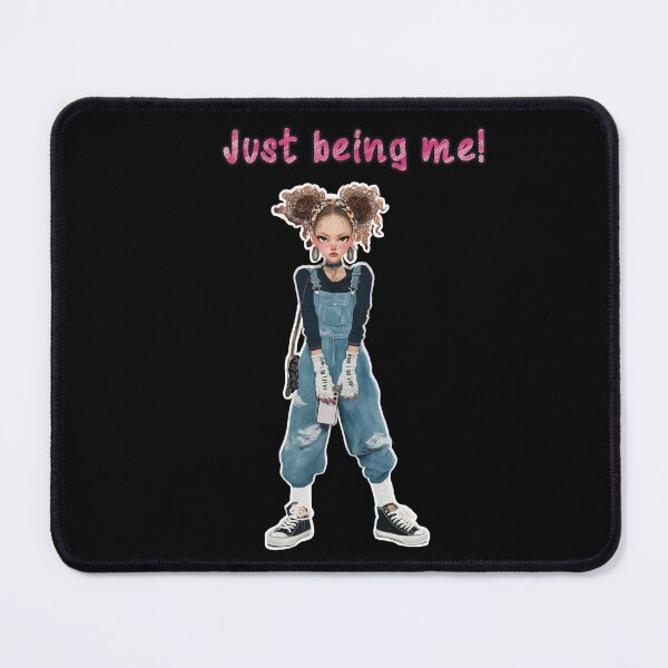 Item preview, Just Being Me | Edgy Girl in Denim Overalls Streetwear designed and sold by StudioNoRule.