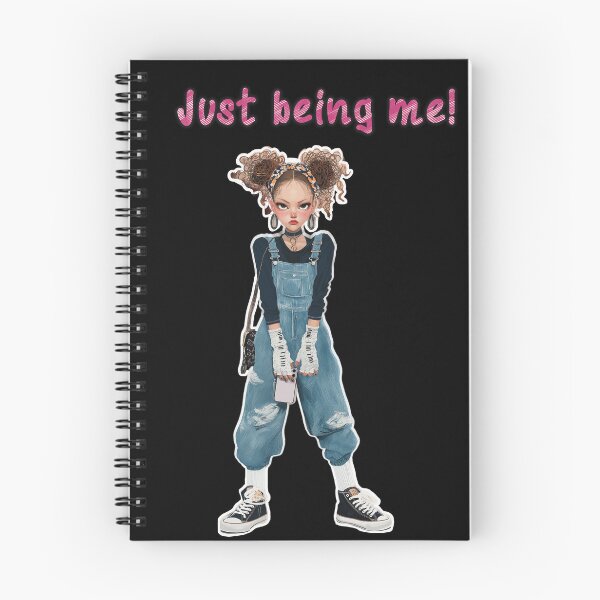 Item preview, Just Being Me | Edgy Girl in Denim Overalls Streetwear designed and sold by StudioNoRule.