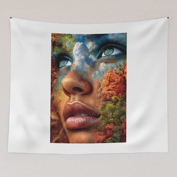 Item preview, Surreal Landscape Merging with Human Features designed and sold by Artessie.