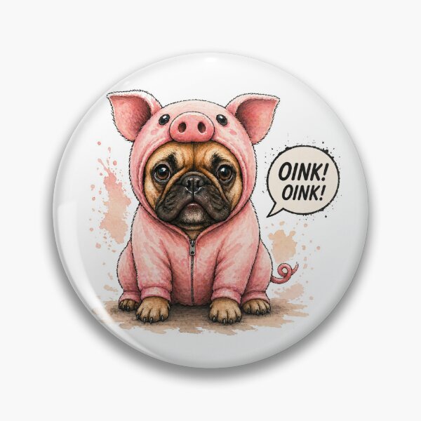 Artikelvorschau, Lustiger Schweine-Bulldogge – Niedliche französische Bulldogge im Schweinekostüm „OONK!“ entworfen und verkauft von shallia.