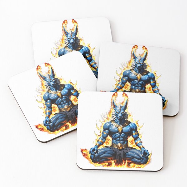Item preview, Anubis of Fire in Meditation – Mystic Egyptian God designed and sold by H1er1mes.