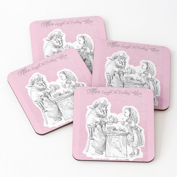 Item preview, Alice Through the Looking-Glass - Alice And The Lady Sheep (ink drawing by ACCI) designed and sold by VanyssaGraphics.