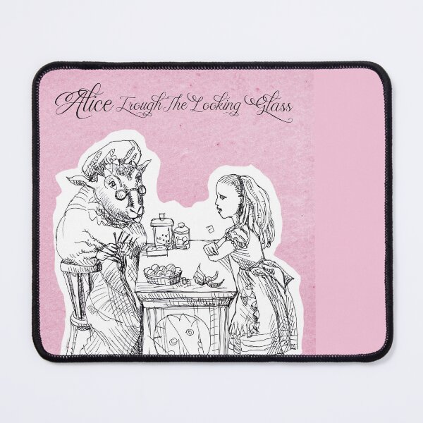 Item preview, Alice Through the Looking-Glass - Alice And The Lady Sheep (ink drawing by ACCI) designed and sold by VanyssaGraphics.