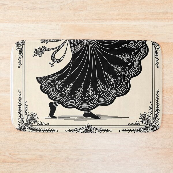 Item preview, Ornate Filigree Dancing Woman – Classical Indian Art Silhouette designed and sold by ShaDeS-AI-Art.