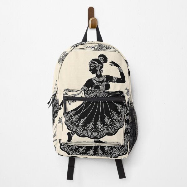 Item preview, Ornate Filigree Dancing Woman – Classical Indian Art Silhouette designed and sold by ShaDeS-AI-Art.
