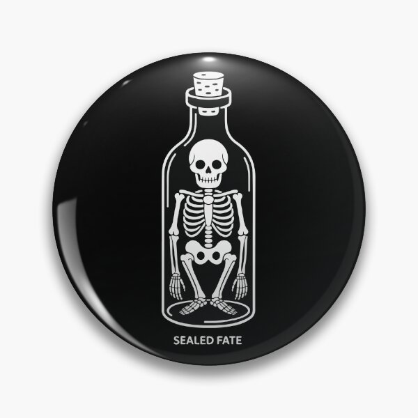 Item preview, Sealed Fate – Skeleton in Bottle Gothic Dark Design designed and sold by SkeletonMood.
