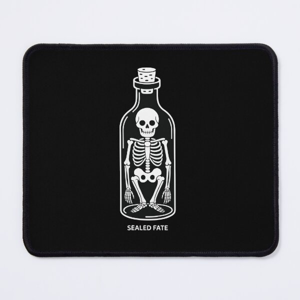 Item preview, Sealed Fate – Skeleton in Bottle Gothic Dark Design designed and sold by SkeletonMood.