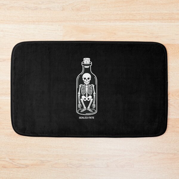 Item preview, Sealed Fate – Skeleton in Bottle Gothic Dark Design designed and sold by SkeletonMood.