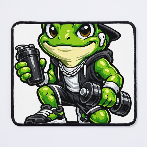 Item preview, Frog Fitness Streetwear – Frog Gym Cartoon Cool designed and sold by JemDo.