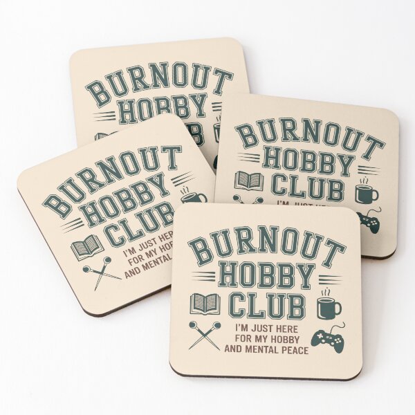 Item preview, Burnout Hobby Club Funny Mental Health Design designed and sold by WikaKowalczyk.