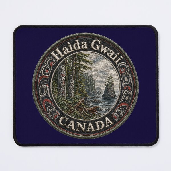 Item preview, Haida Gwaii, Canada – Totem poles, coastal forest & Pacific Ocean designed and sold by Girih.