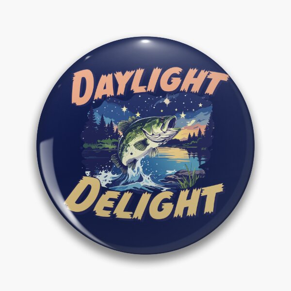Item preview, "Daylight delight" bass fishing as the sun rises illustration. designed and sold by Art-Horizon.