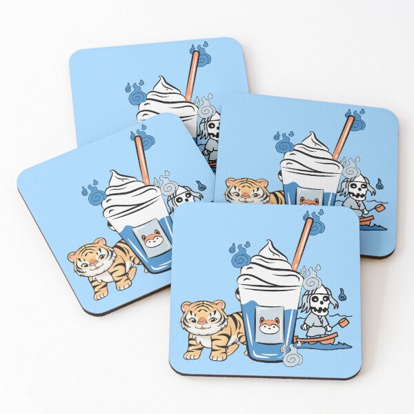 Item preview, Kawaii Tiger, Blue Milkshake & Boat Spirit designed and sold by Kanniax.