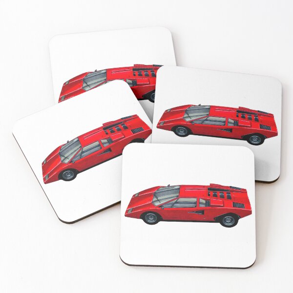 Item preview, Exclusive drawing legendary italian super car red Countach 5.2L V12 engine designed and sold by Cars23.