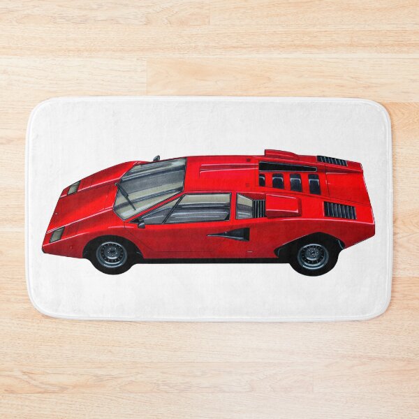 Item preview, Exclusive drawing legendary italian super car red Countach 5.2L V12 engine designed and sold by Cars23.