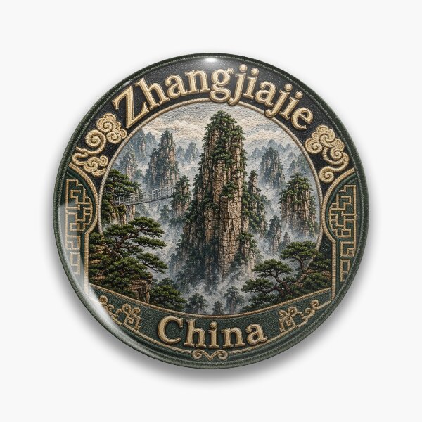 Item preview, Zhangjiajie, China – Sandstone Pillars, Mist & Suspension Bridge designed and sold by Girih.