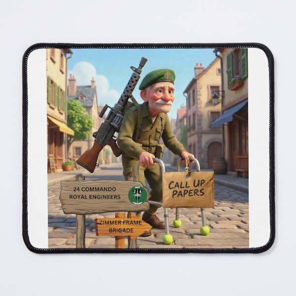 Item preview, 24 Commando Royal Engineers call up zimmer frame brigade designed and sold by Bootneckstore.