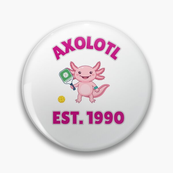 Item preview, Vintage Axolotl Pickleball Est 1990 - Cute Pink Salamander designed and sold by The Daily Progress.