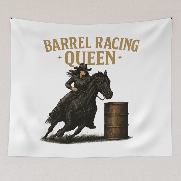 Item preview, Barrel Racing Queen – Western Cowgirl Rodeo Art designed and sold by  QuarterHorseArt by Just my Studio.