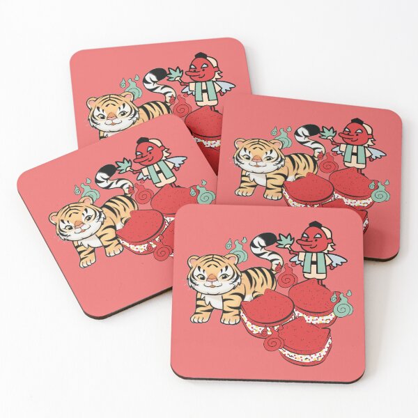 Item preview, Kawaii Tiger, Tengu & Cat Macarons designed and sold by Kanniax.