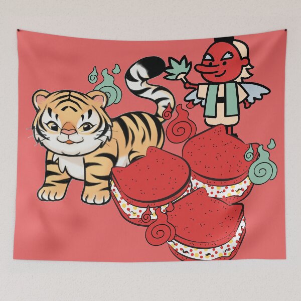 Item preview, Kawaii Tiger, Tengu & Cat Macarons designed and sold by Kanniax.