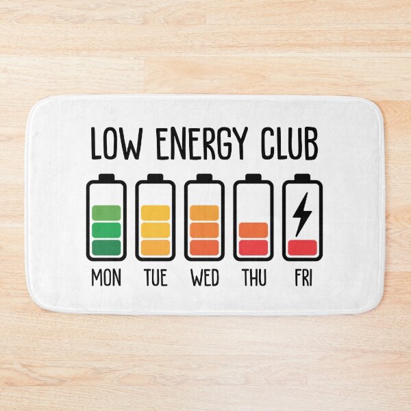 Item preview, Low Energy Club – Funny Battery Life Design | Introvert Humor Minimalist Graphic designed and sold by ArcticFoxStudio.