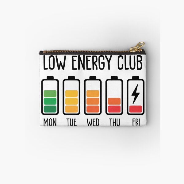 Item preview, Low Energy Club – Funny Battery Life Design | Introvert Humor Minimalist Graphic designed and sold by ArcticFoxStudio.