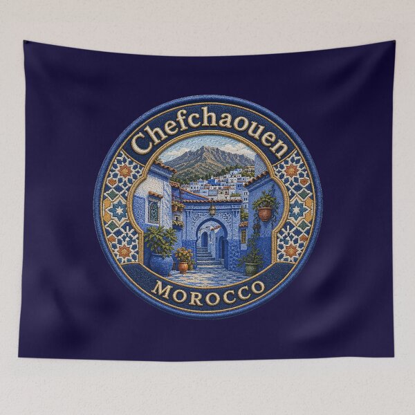 Item preview, Chefchaouen, Morocco – Blue alleys, arches & Rif Mountains designed and sold by Girih.