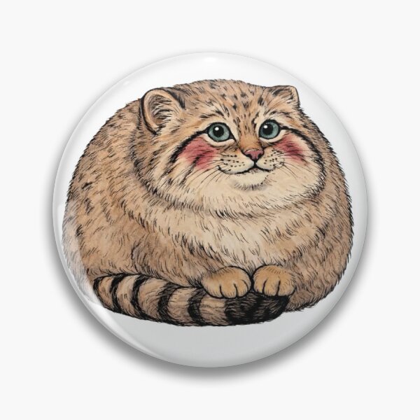 Item preview, Chubby Pallas Cat Manul Round Fluffy Wild Cat Art designed and sold by Spectrumcontour.