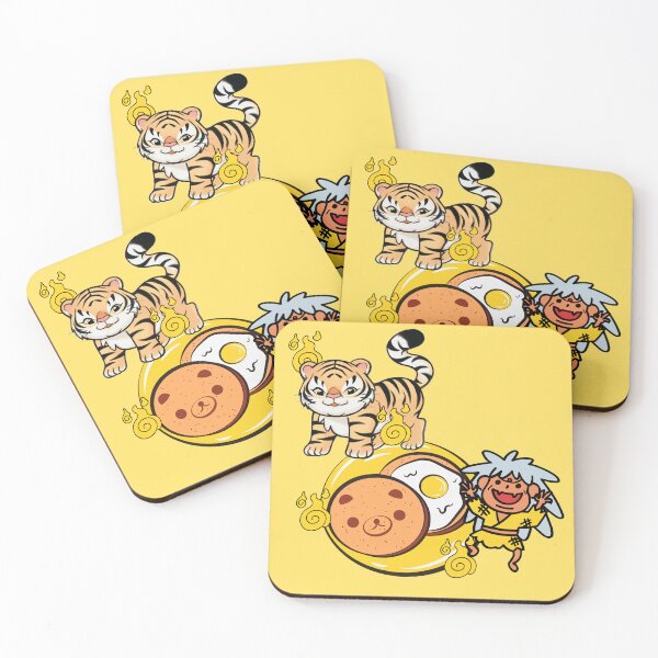 Item preview, Kawaii Tiger, Amanojaku & Moon Breakfast Cookie designed and sold by Kanniax.