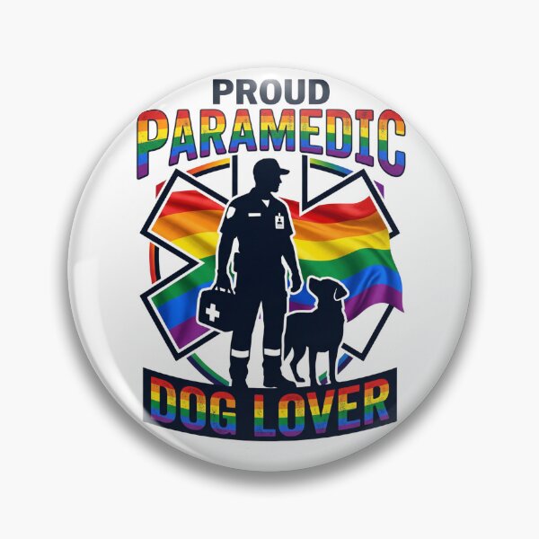 Item preview, Proud Medic Dog Lover - Pride Paramedic Dog LGBTQ EMS EMT Rainbow First Responder Gift designed and sold by Im-Ara.