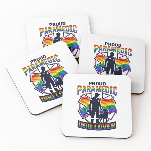 Item preview, Proud Medic Dog Lover - Pride Paramedic Dog LGBTQ EMS EMT Rainbow First Responder Gift designed and sold by Im-Ara.