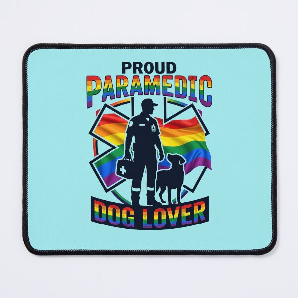 Item preview, Proud Medic Dog Lover - Pride Paramedic Dog LGBTQ EMS EMT Rainbow First Responder Gift designed and sold by Im-Ara.