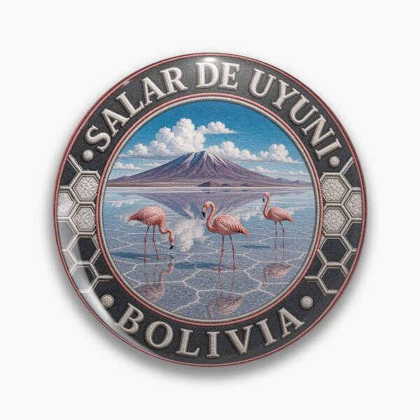 Item preview, Salar de Uyuni, Bolivia – salt flats, flamingos & Andean panorama designed and sold by Girih.