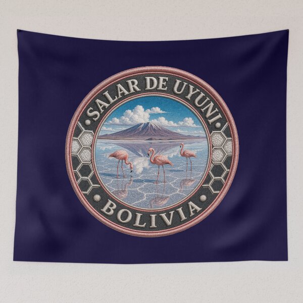 Item preview, Salar de Uyuni, Bolivia – salt flats, flamingos & Andean panorama designed and sold by Girih.