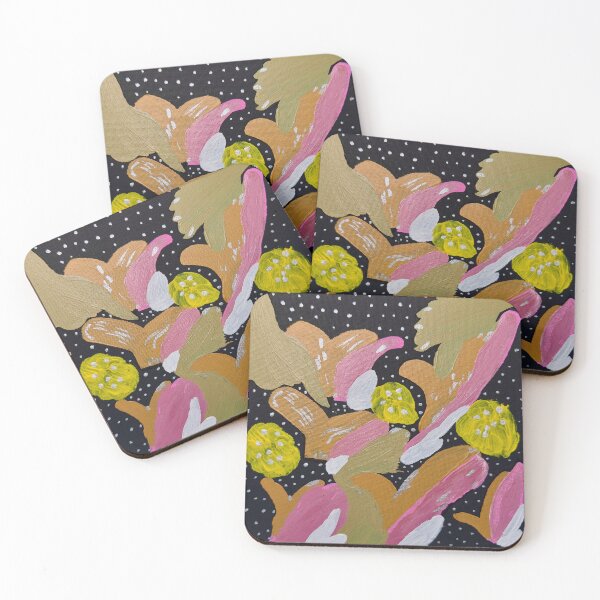 Item preview, Colorful abstract shapes on a black background.  designed and sold by Mabocoh.