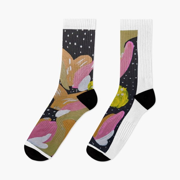 Item preview, Colorful abstract shapes on a black background.  designed and sold by Mabocoh.