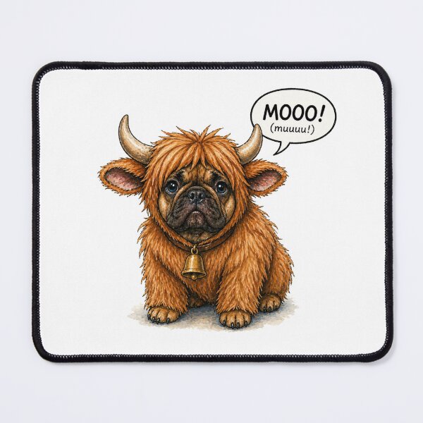 Item preview, Funny French Bulldog Highland Cow Costume designed and sold by shallia.