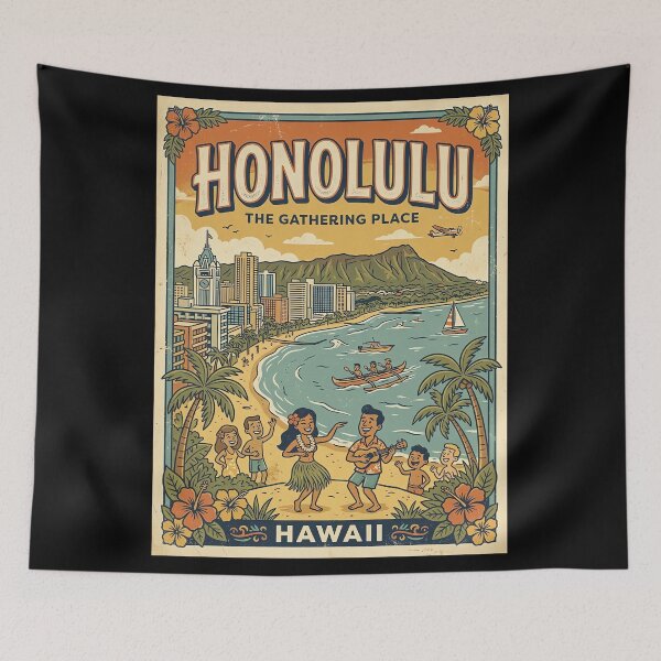 Item preview, Visita Honolulu - Hawái designed and sold by civomgon.