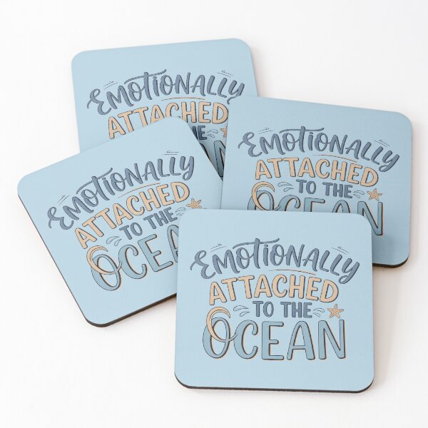 Item preview, Emotionally Attached to the Ocean – Coastal Identity Typography Design designed and sold by Sea Gem.