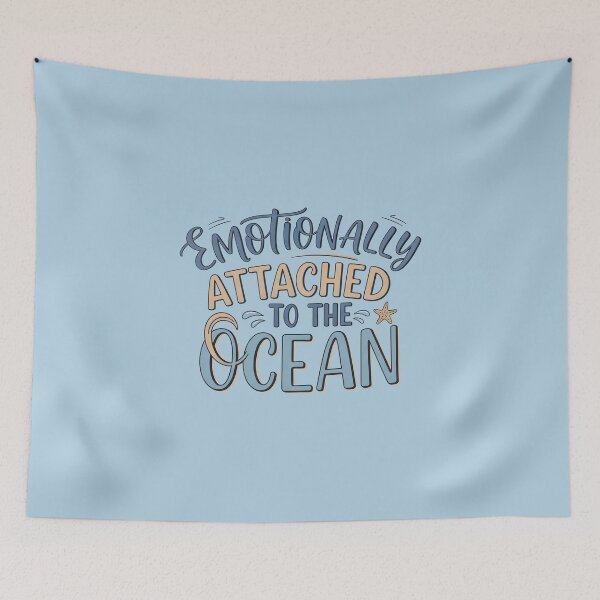 Item preview, Emotionally Attached to the Ocean – Coastal Identity Typography Design designed and sold by Sea Gem.