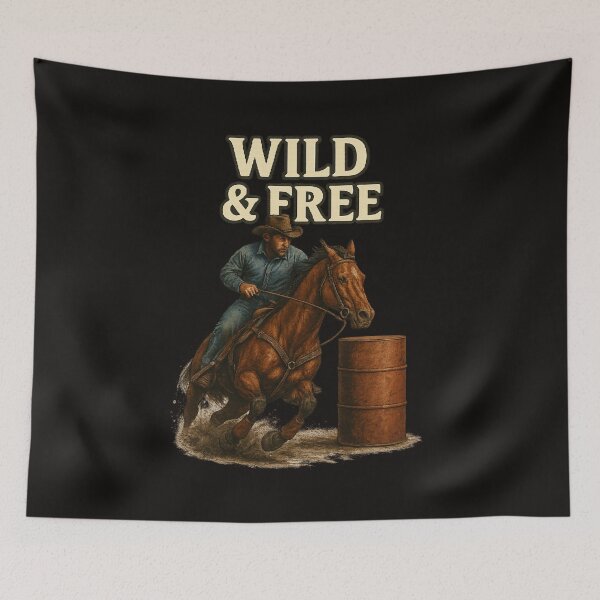 Item preview, Wild & Free – Western Rodeo Cowboy Spirit designed and sold by  QuarterHorseArt by Just my Studio.