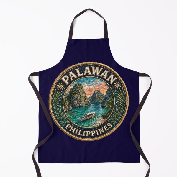 Item preview, Palawan, Philippines – Limestone cliffs, banca boat & tropical sunset designed and sold by Girih.