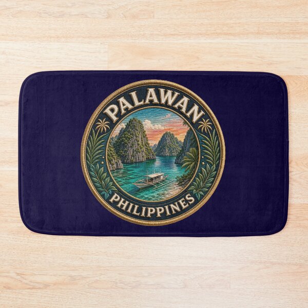 Item preview, Palawan, Philippines – Limestone cliffs, banca boat & tropical sunset designed and sold by Girih.