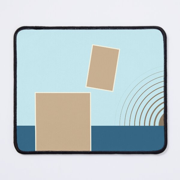 Item preview, The Vantage - Navy and Sky Blue Minimalist Geometric designed and sold by artdocaj.