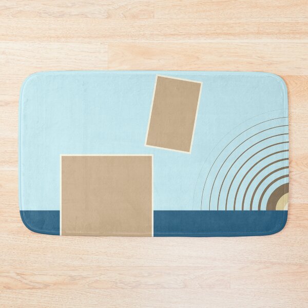 Item preview, The Vantage - Navy and Sky Blue Minimalist Geometric designed and sold by artdocaj.